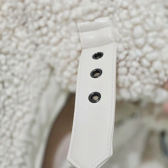 Banana Republic Women's Petite Sherpa Bomber Jacket Size M - Picture 8 of 14